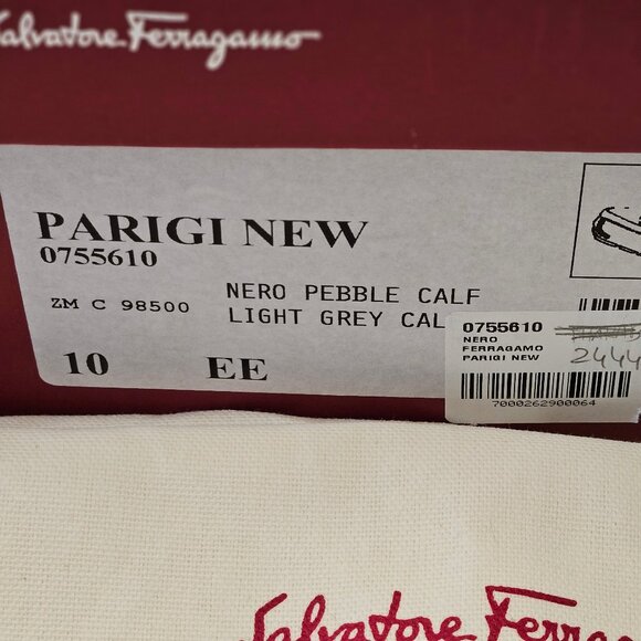 Ferragamo Black Leather Driver with Gancini Ornament Size 10 EE (10.5 to 11US) - Picture 3 of 16